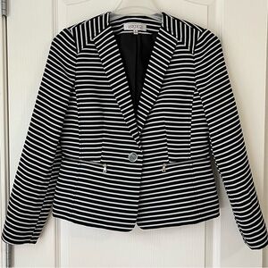 Kasper Navy Blue Stripe Blazer Women’s Size 6